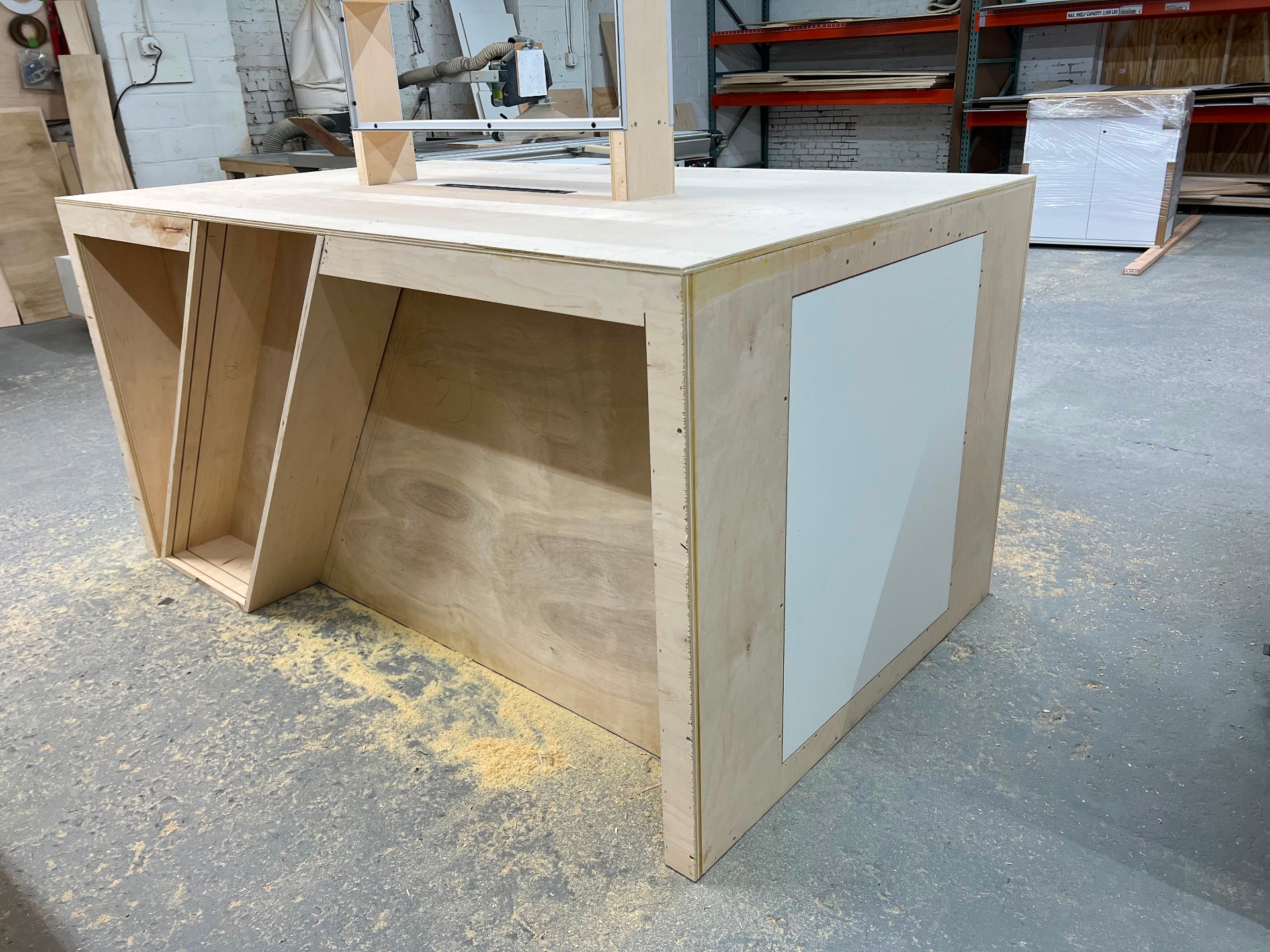 Booth in fabrication